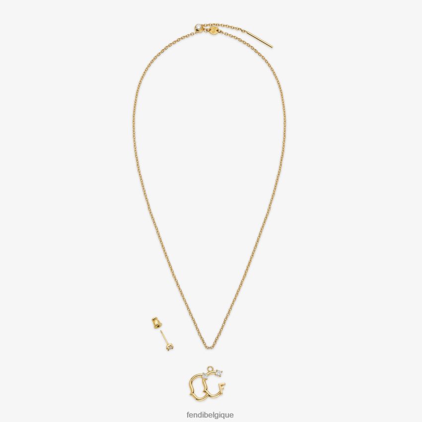 bijoux Fendi ensemble de Gémeaux or femmes 8X8J2J1635 Fendi Lunette De Soleil