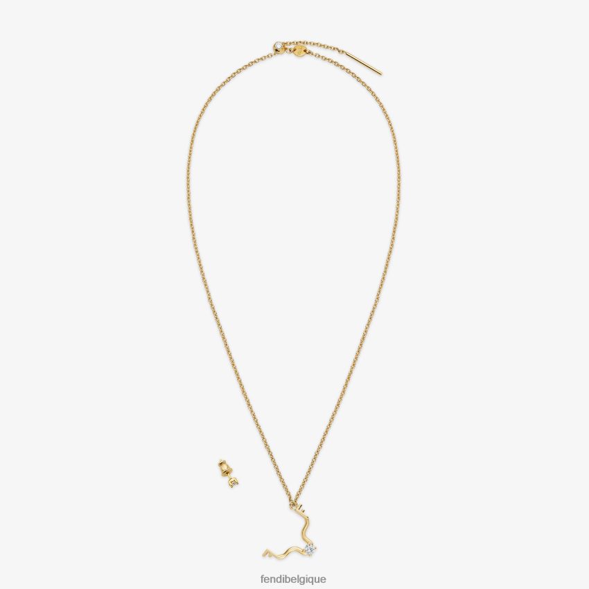 bijoux Fendi ensemble taureau or femmes 8X8J2J1634 Fendi Belgique