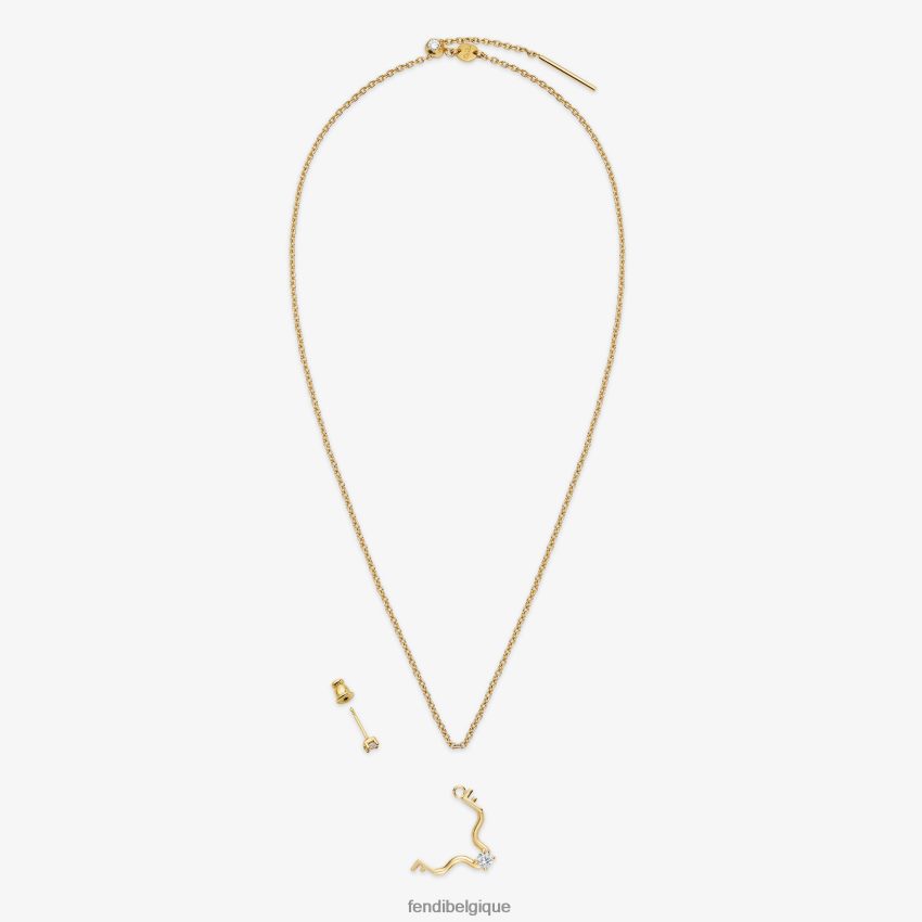 bijoux Fendi ensemble taureau or femmes 8X8J2J1634 Fendi Belgique