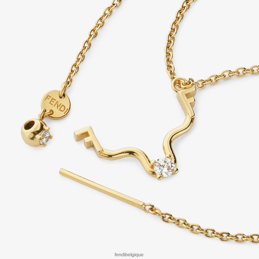 bijoux Fendi ensemble taureau or femmes 8X8J2J1634 Fendi Belgique