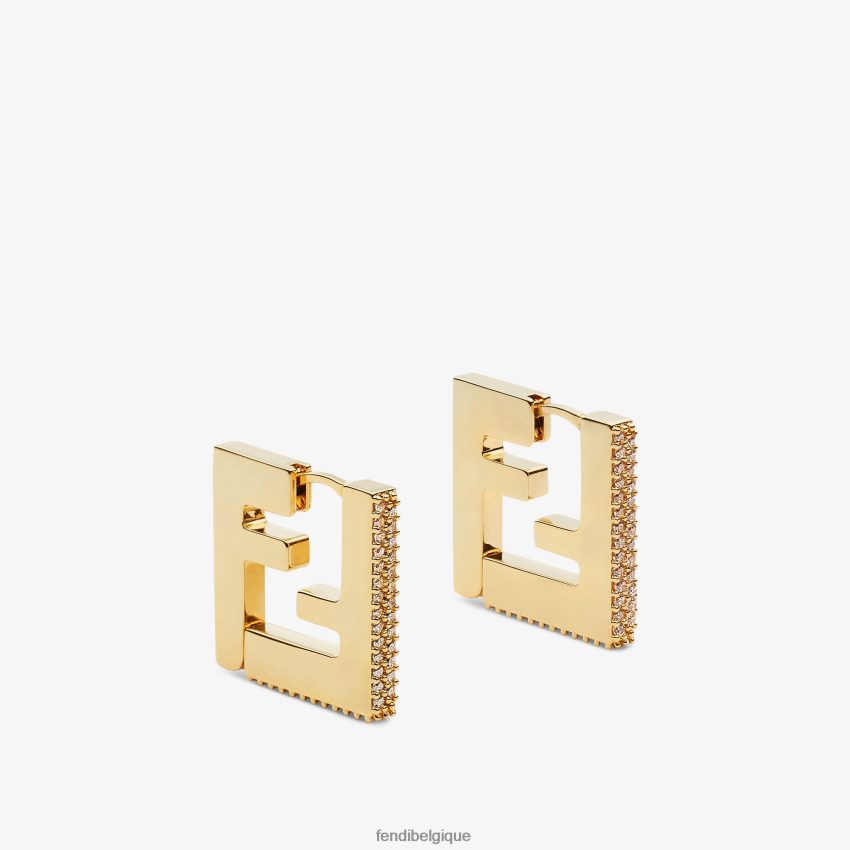 bijoux Fendi boucles d'oreilles en métal or femmes 8X8J2J1613 Fendi Belgique