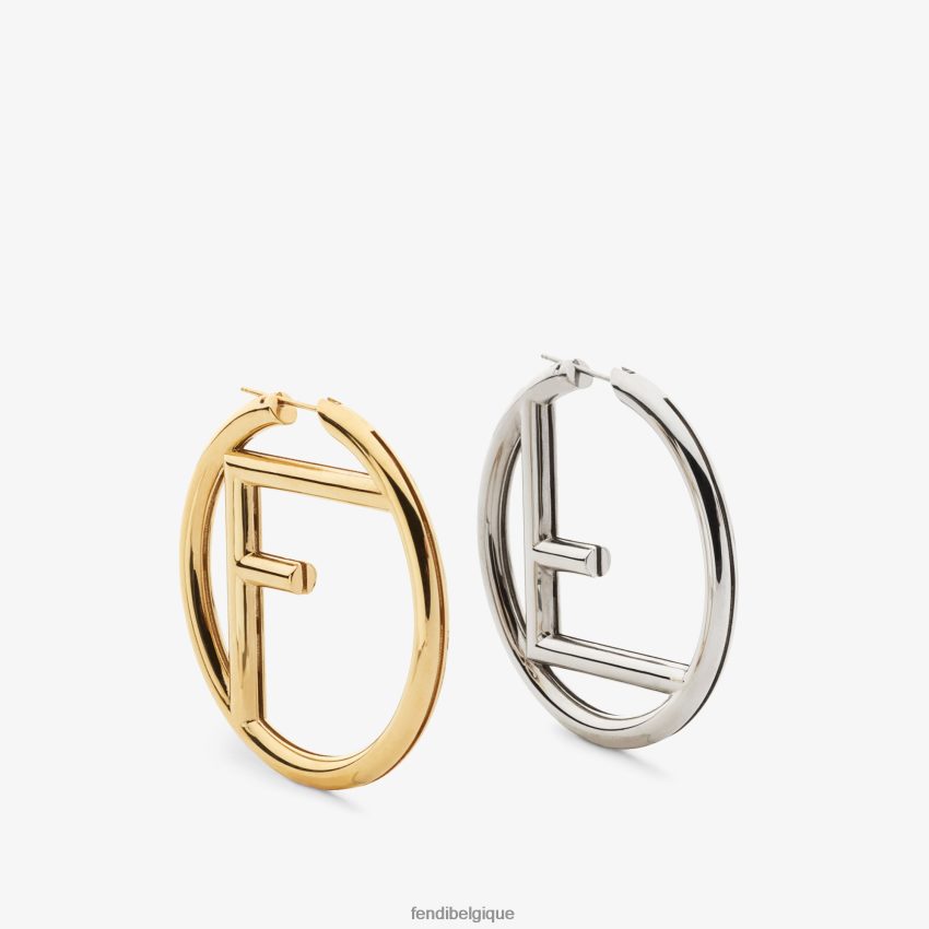 bijoux Fendi boucles d'oreilles en palladium multicolore femmes 8X8J2J1620 Fendi Lunette De Soleil