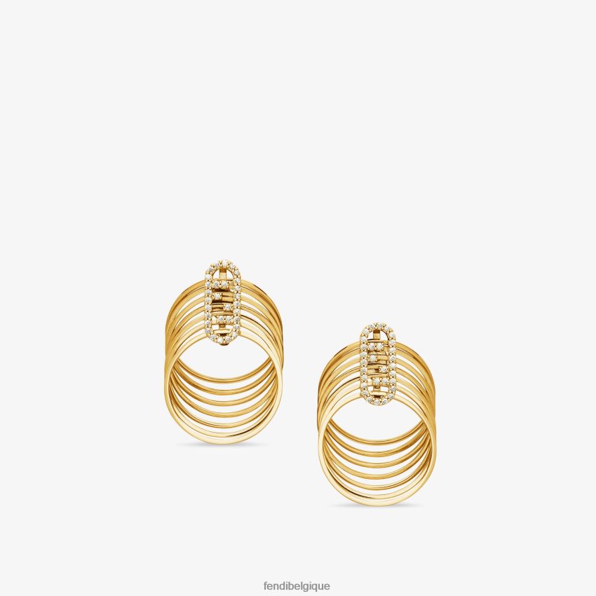 bijoux Fendi boucles d'oreilles o'lock or femmes 8X8J2J1673 Fendi Belgique
