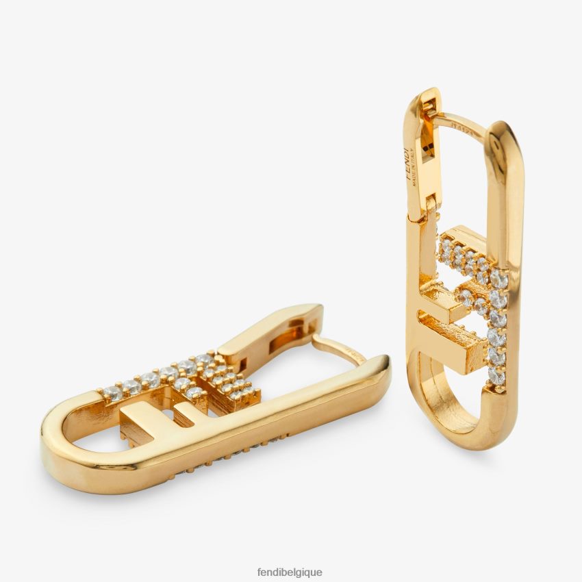 bijoux Fendi boucles d\'oreilles o\'lock or femmes 8X8J2J1691 Fendi Belgique
