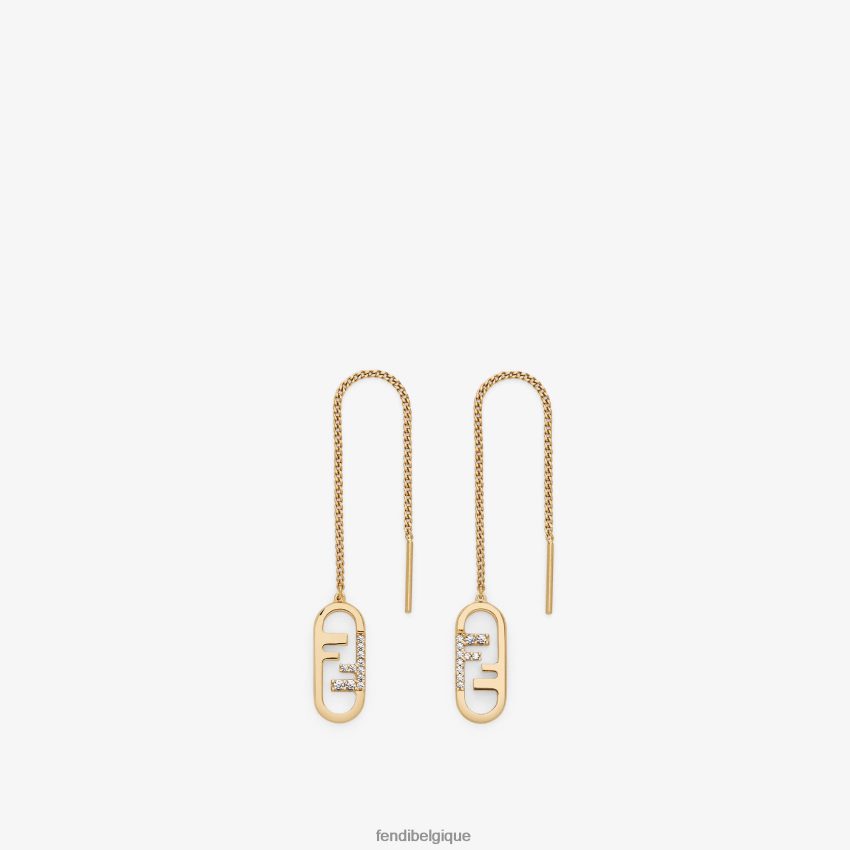bijoux Fendi boucles d'oreilles o'lock or femmes 8X8J2J1703 Fendi Belgique