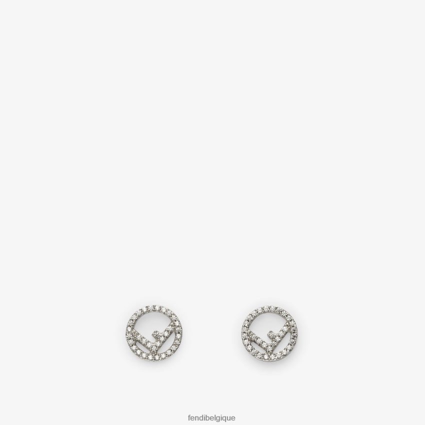 bijoux Fendi boucles d'oreilles palladium argent femmes 8X8J2J1628 Fendi Belgique