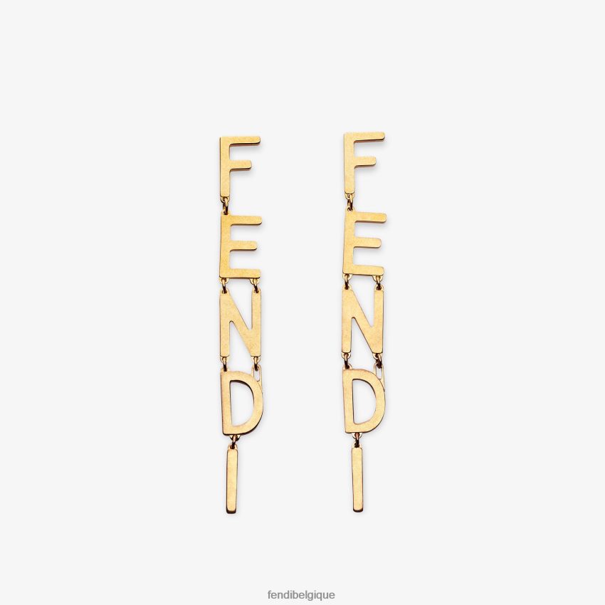 bijoux Fendi boucles d'oreilles vintage or femmes 8X8J2J1694 Fendi Belgique