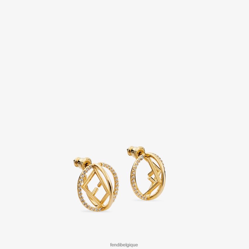 bijoux Fendi f est des boucles d'oreilles or femmes 8X8J2J1670 Fendi Belgique