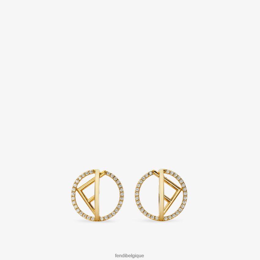 bijoux Fendi f est des boucles d\'oreilles or femmes 8X8J2J1670 Fendi Belgique