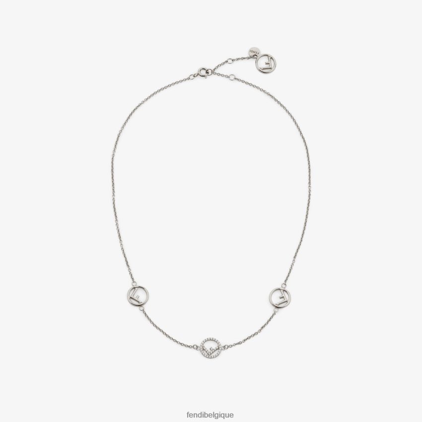 bijoux Fendi collier palladium argent femmes 8X8J2J1757 Fendi Belgique