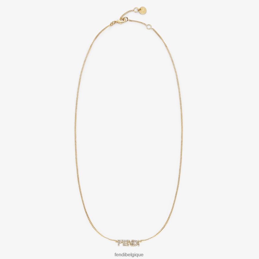 bijoux Fendi collier signature or femmes 8X8J2J1774 Fendi Sac