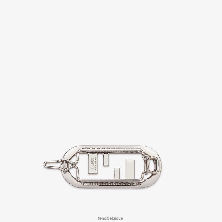 bijoux Fendi pince à cheveux argent femmes 8X8J2J491 Fendi Belgique