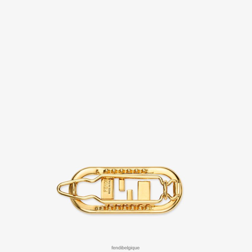 bijoux Fendi pince à cheveux colorés or femmes 8X8J2J178 Fendi Sac