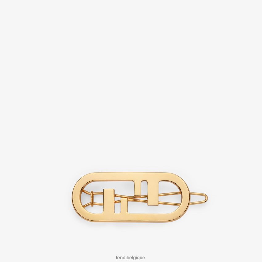 bijoux Fendi pince à cheveux or femmes 8X8J2J373 Fendi Sac