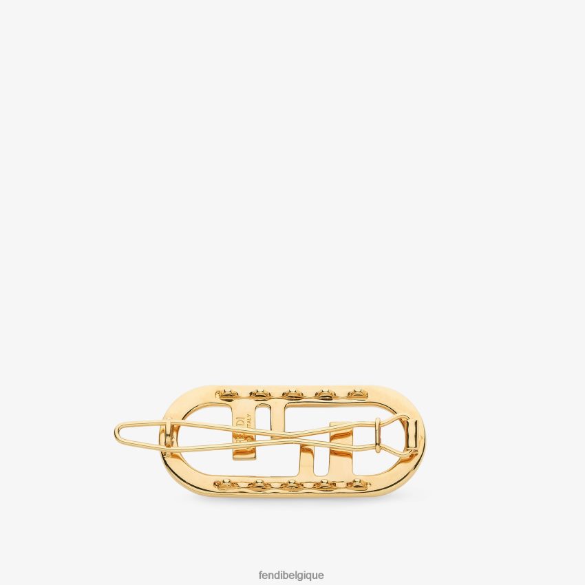 bijoux Fendi pince à cheveux or femmes 8X8J2J373 Fendi Sac