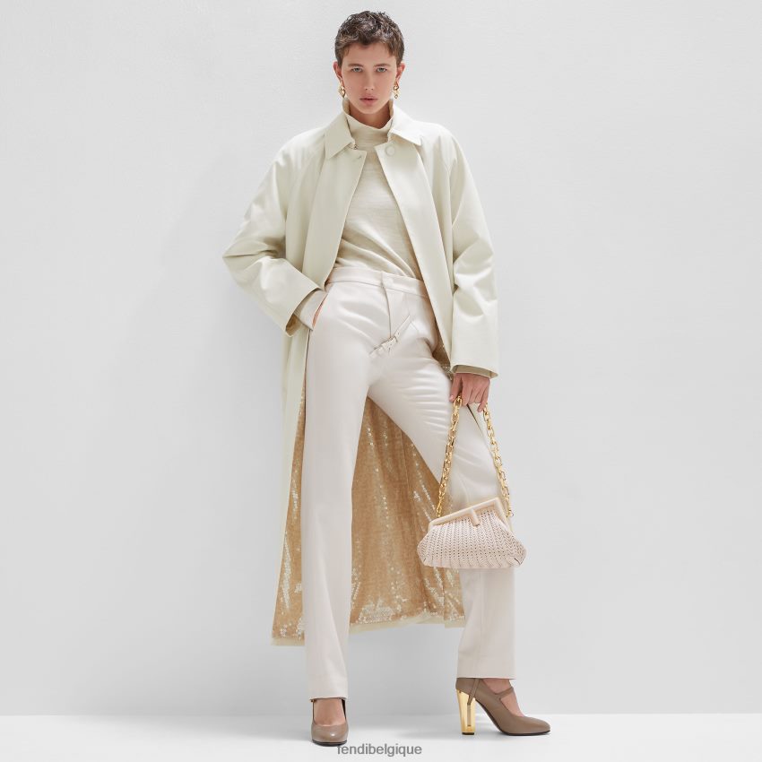 chaussures Fendi escarpins à talons hauts en cuir tourterelle gris femmes 8X8J2J1262 Fendi Belgique