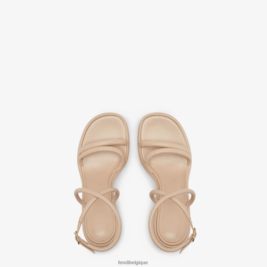 chaussures Fendi sandales en cuir nappa rose femmes 8X8J2J1294 Fendi Sac