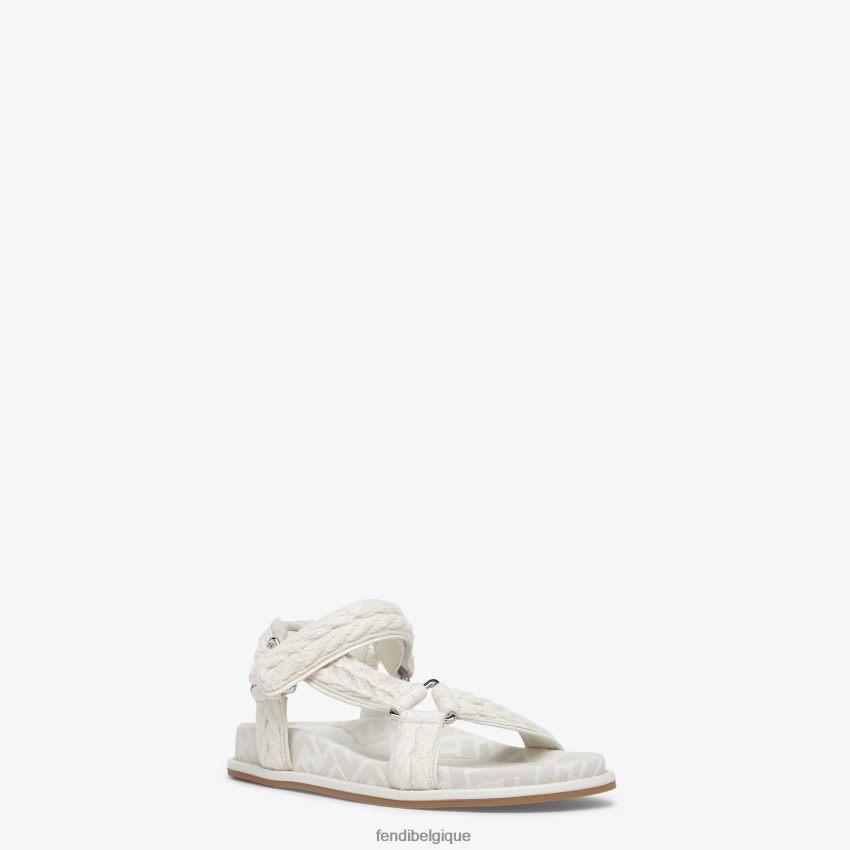 chaussures Fendi sandales en tissu beige femmes 8X8J2J1297 Fendi Sac
