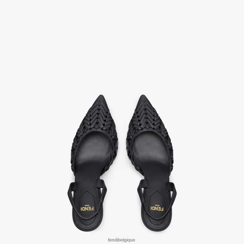 chaussures Fendi escarpins en cuir à talons hauts noir femmes 8X8J2J1274 Fendi Belgique