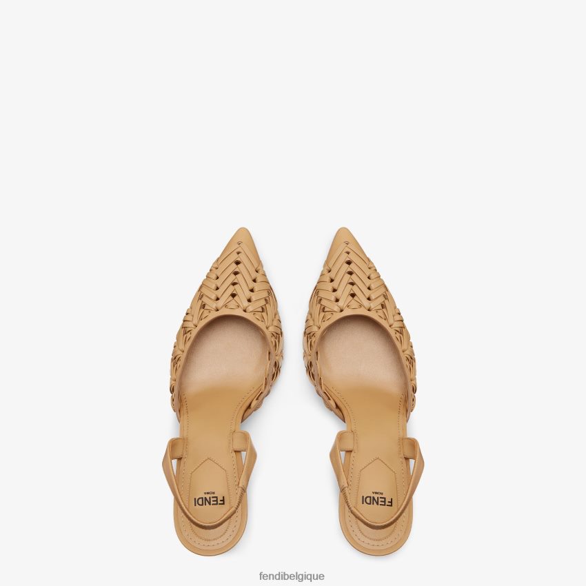 chaussures Fendi escarpins en cuir à talons hauts noir femmes 8X8J2J1275 Fendi Lunette De Soleil