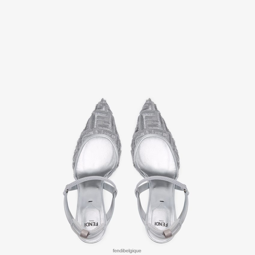 chaussures Fendi escarpins en résille à talons hauts argent femmes 8X8J2J1345 Fendi Sac