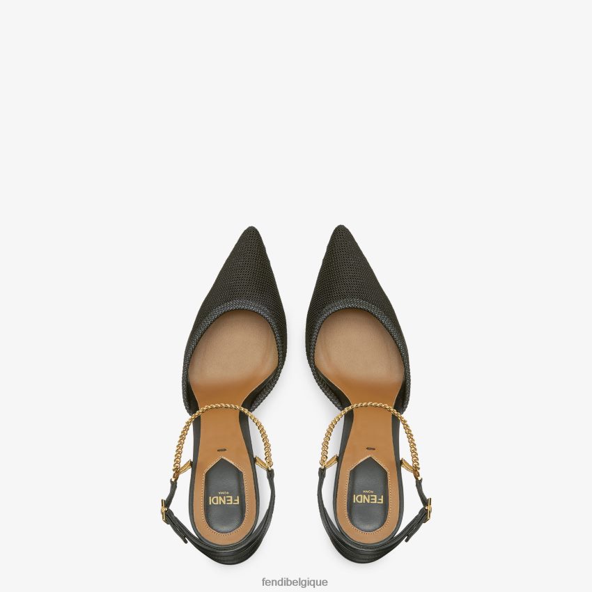 chaussures Fendi escarpins en résille à talons hauts bleu femmes 8X8J2J1283 Fendi Belgique