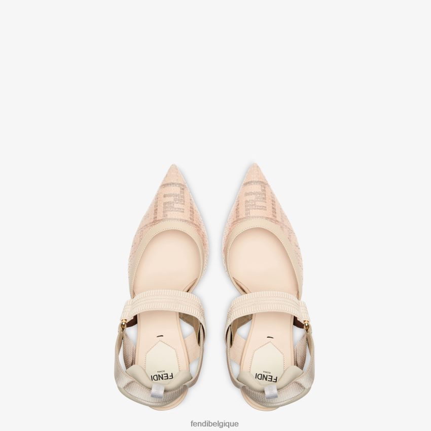 chaussures Fendi escarpins en résille à talons hauts noir femmes 8X8J2J1305 Fendi Lunette De Soleil