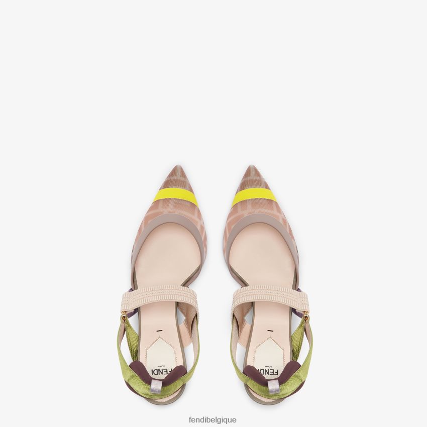 chaussures Fendi escarpins en résille à talons hauts rose femmes 8X8J2J1383 Fendi Lunette De Soleil