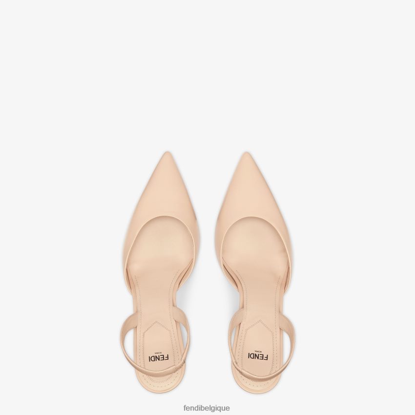 chaussures Fendi escarpins à talons hauts en cuir pâle rose femmes 8X8J2J1281 Fendi Lunette De Soleil