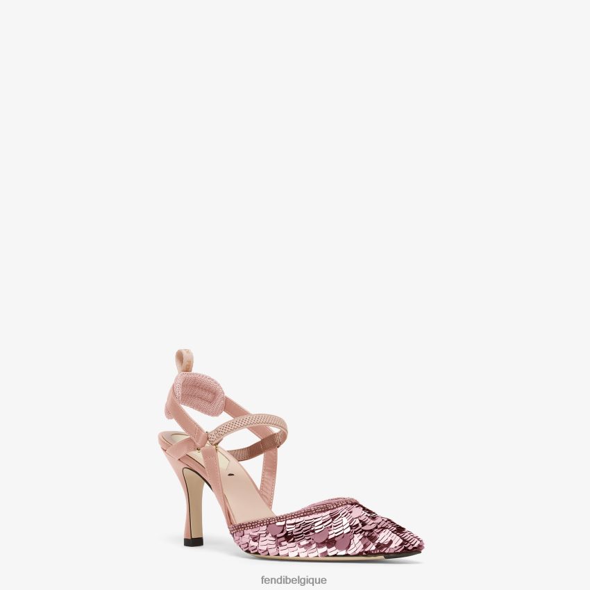 chaussures Fendi escarpins à talons hauts et sequins rose femmes 8X8J2J1380 Fendi Lunette De Soleil