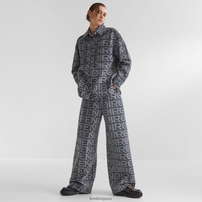 chaussures Fendi mocassins en cuir noir femmes 8X8J2J1363 Fendi Sac