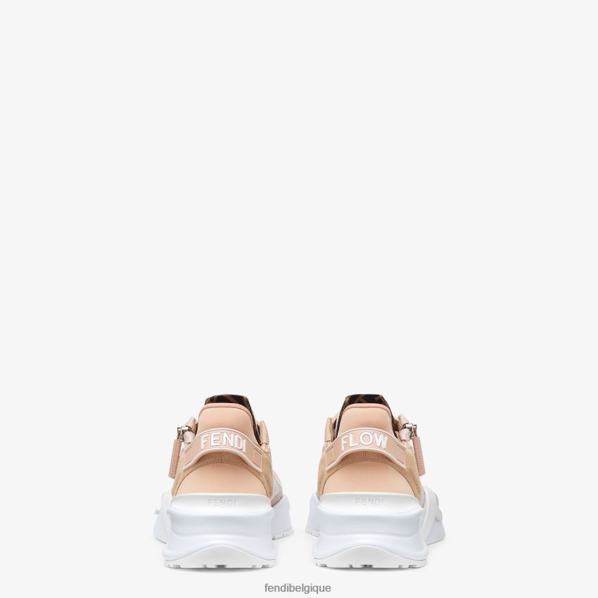 chaussures Fendi bas en nylon et daim rose femmes 8X8J2J1388 Fendi Belgique
