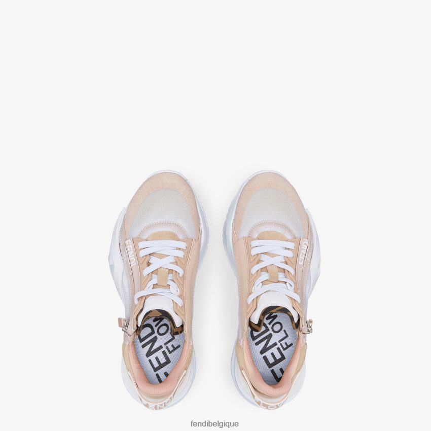 chaussures Fendi bas en nylon et daim rose femmes 8X8J2J1388 Fendi Belgique