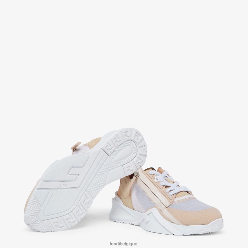 chaussures Fendi bas en nylon et daim rose femmes 8X8J2J1388 Fendi Belgique