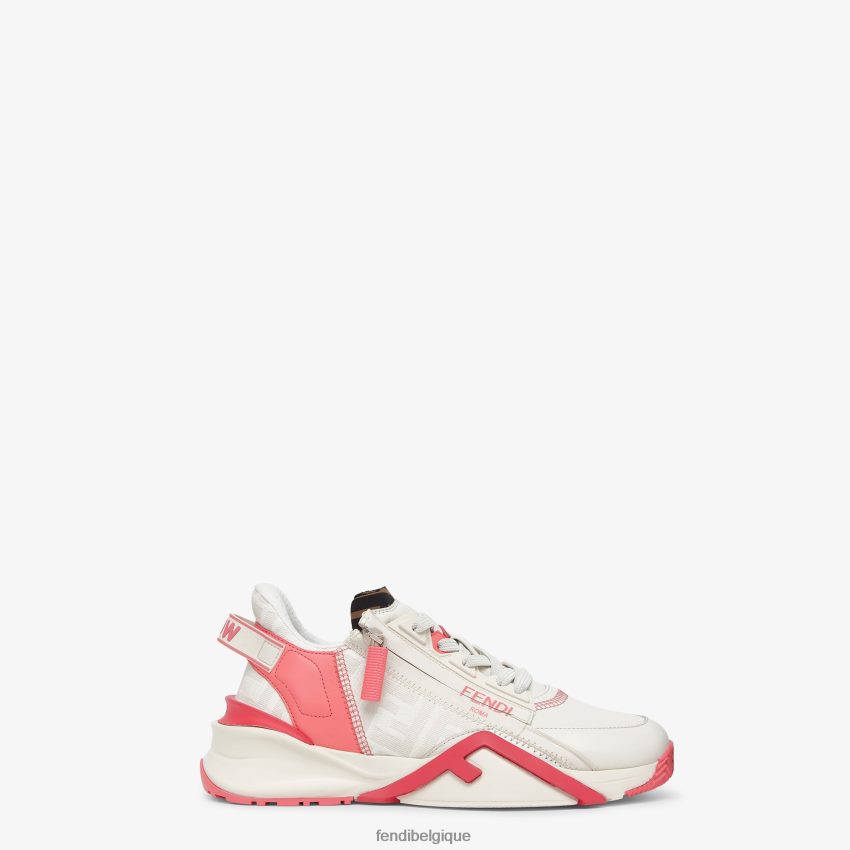 chaussures Fendi baskets basses en cuir blanc femmes 8X8J2J1398 Fendi Lunette De Soleil