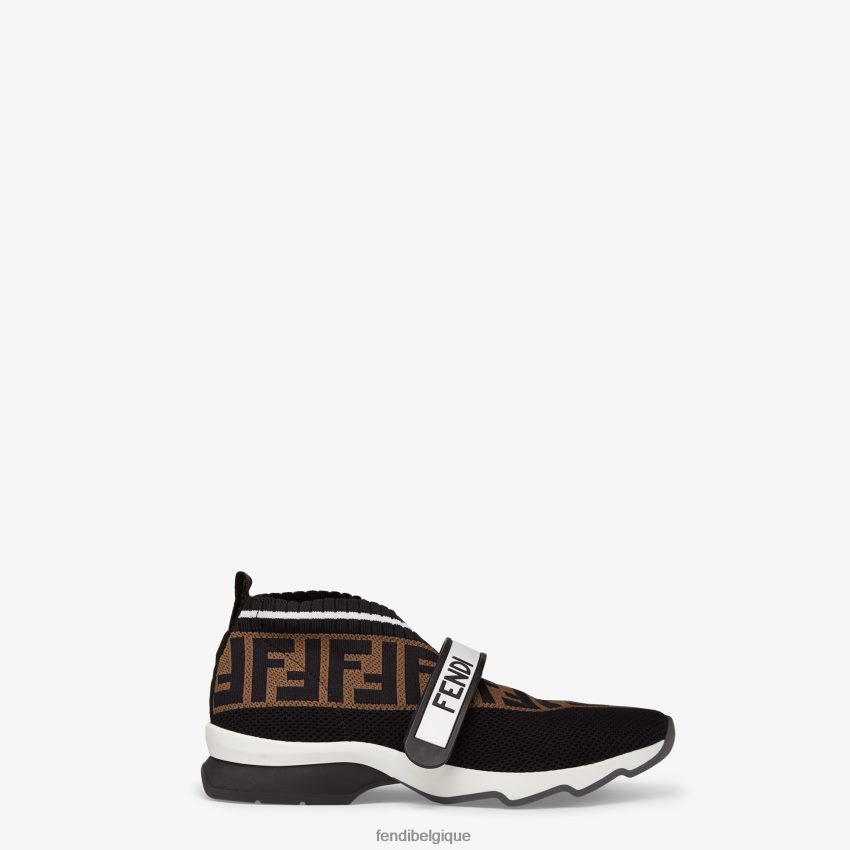 chaussures Fendi baskets en tissu noir femmes 8X8J2J1334 Fendi Belgique