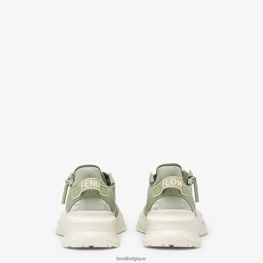 chaussures Fendi chaussures basses en cuir vert femmes 8X8J2J1337 Fendi Belgique