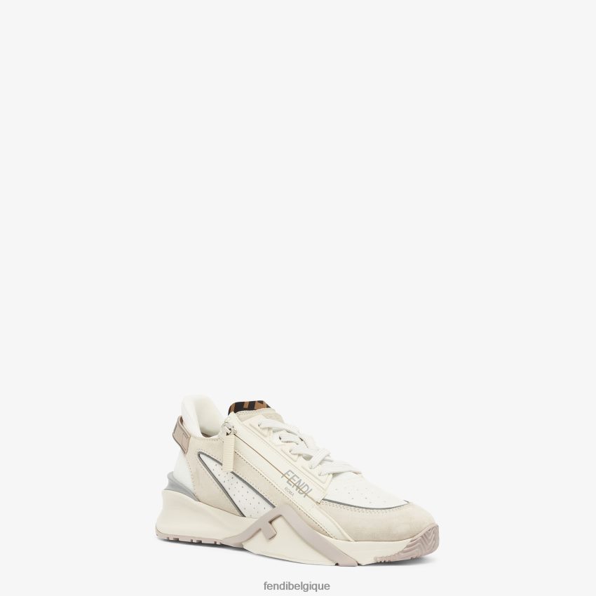 chaussures Fendi chaussures basses en daim blanc femmes 8X8J2J1287 Fendi Lunette De Soleil