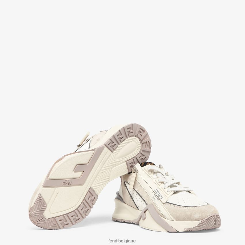 chaussures Fendi chaussures basses en daim blanc femmes 8X8J2J1287 Fendi Lunette De Soleil