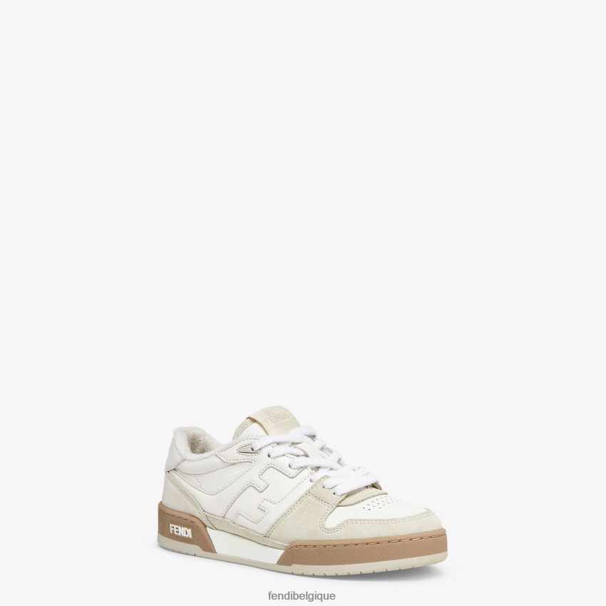 chaussures Fendi chaussures basses en daim blanc femmes 8X8J2J1301 Fendi Belgique