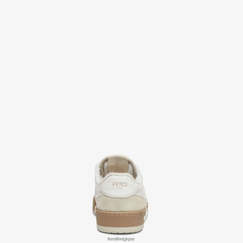 chaussures Fendi chaussures basses en daim blanc femmes 8X8J2J1301 Fendi Belgique