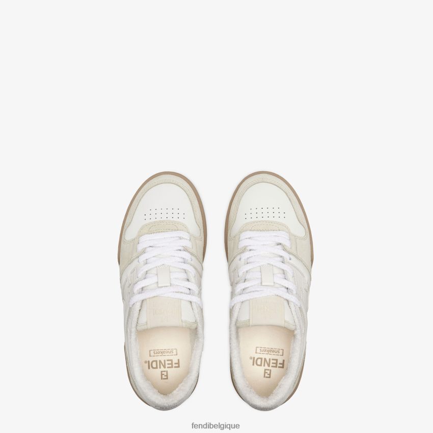 chaussures Fendi chaussures basses en daim blanc femmes 8X8J2J1301 Fendi Belgique