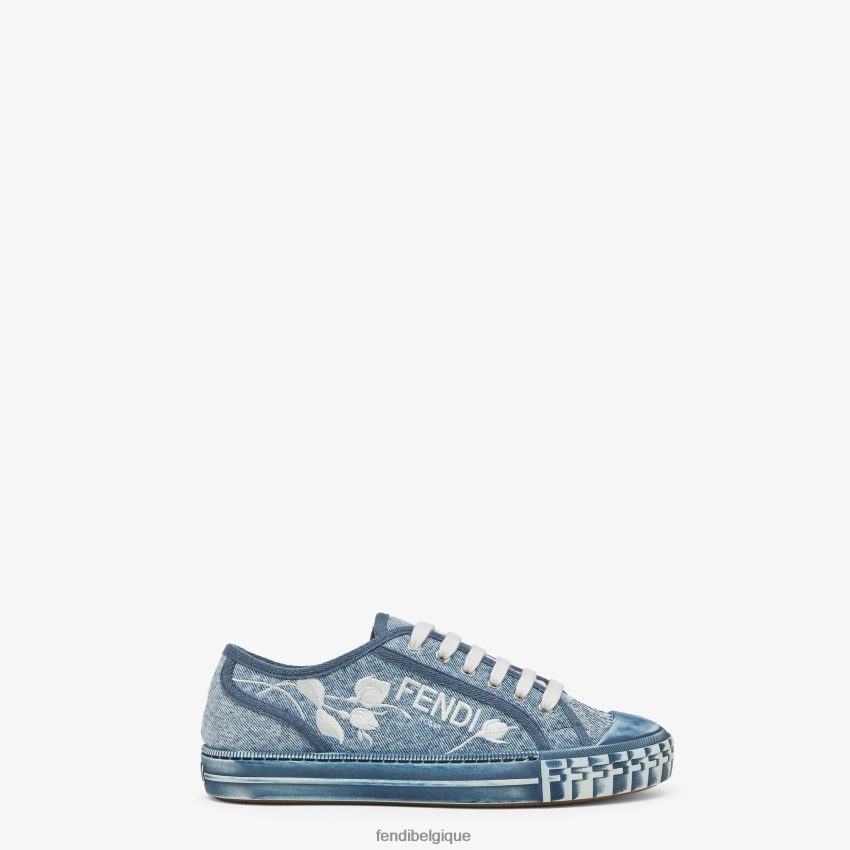 chaussures Fendi hauts en jean bleu clair femmes 8X8J2J1326 Fendi Lunette De Soleil