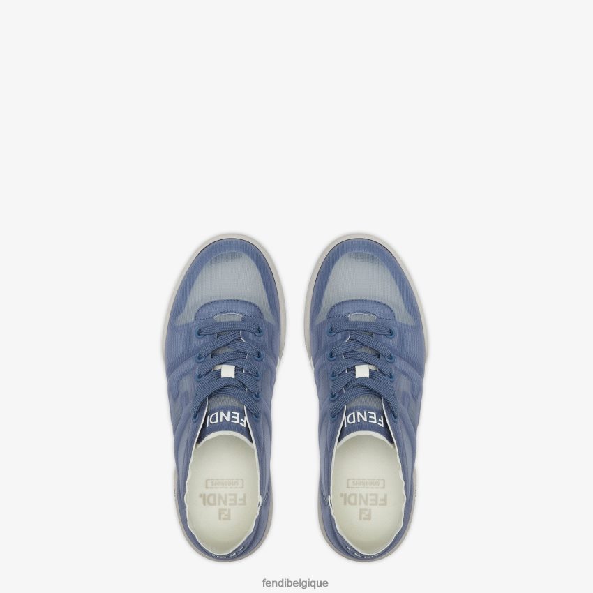 chaussures Fendi hauts en résille bleu femmes 8X8J2J1400 Fendi Belgique