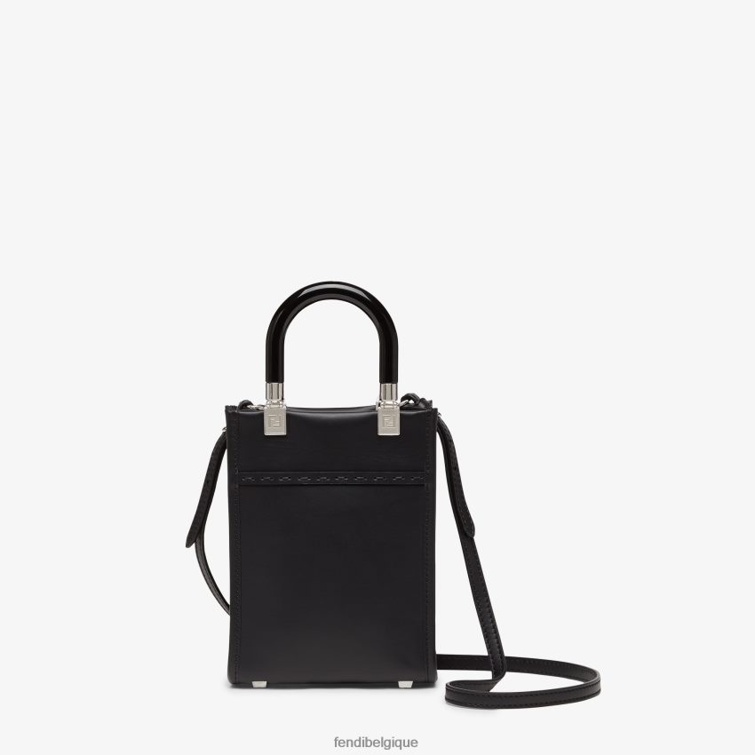 accessoires Fendi mini-sac Sunshine Shopper en cuir noir femmes 8X8J2J705 Fendi Lunette De Soleil