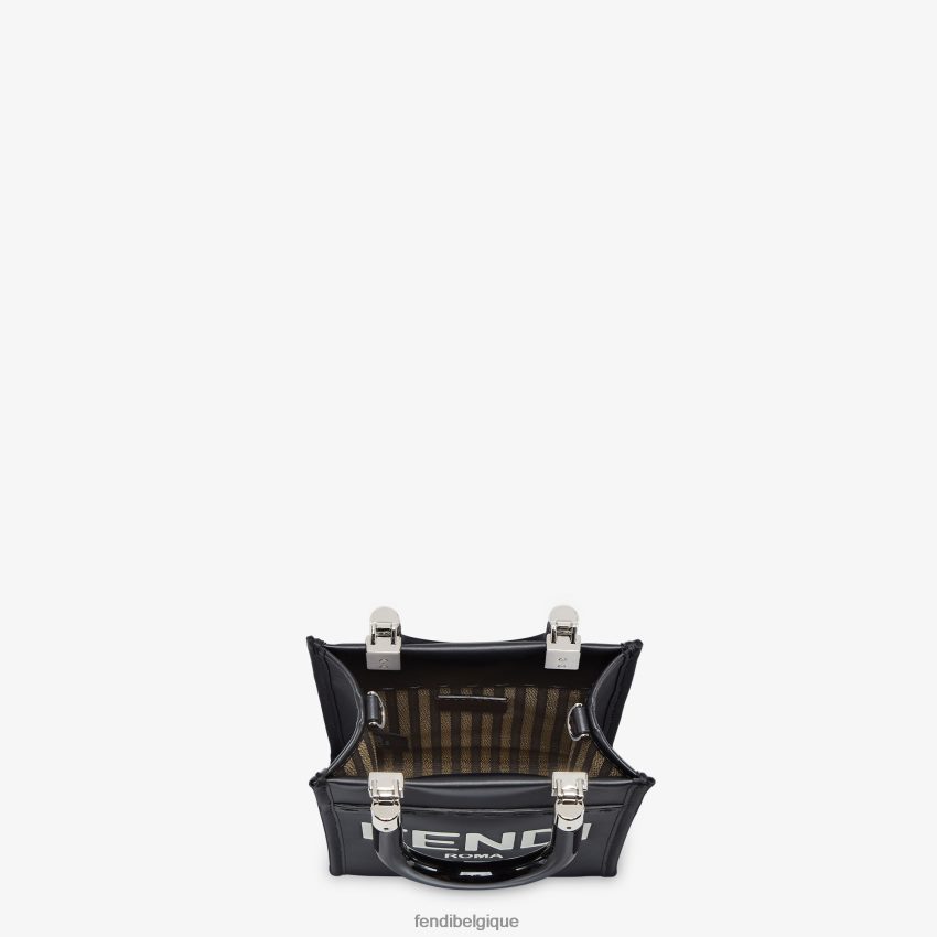 accessoires Fendi mini-sac Sunshine Shopper en cuir noir femmes 8X8J2J705 Fendi Lunette De Soleil
