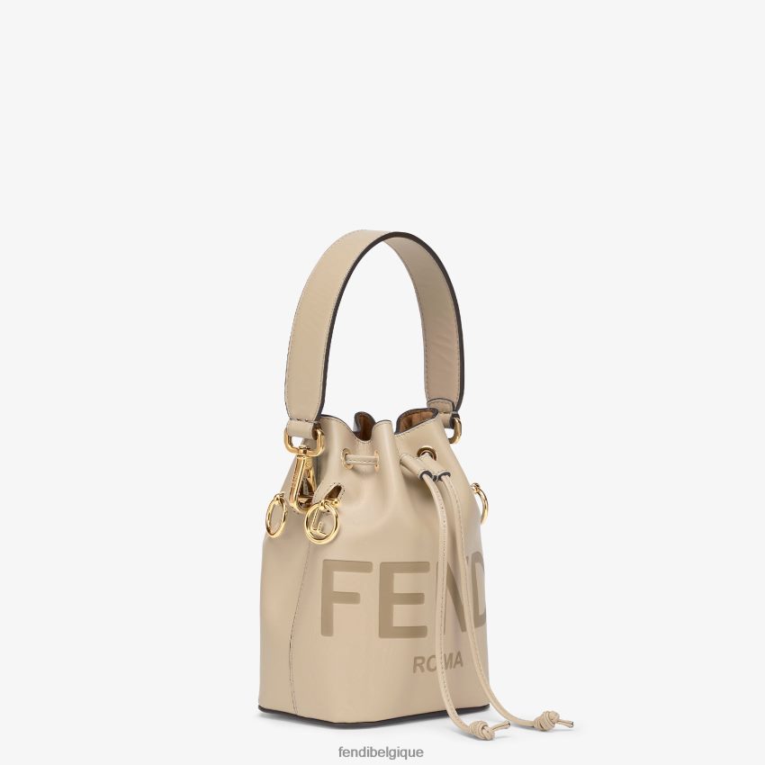 accessoires Fendi mini-sac en cuir tourterelle beige femmes 8X8J2J827 Fendi Belgique