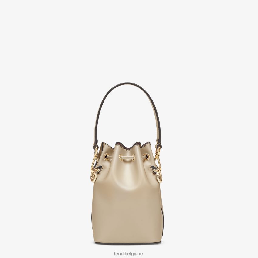 accessoires Fendi mini-sac en cuir tourterelle beige femmes 8X8J2J827 Fendi Belgique