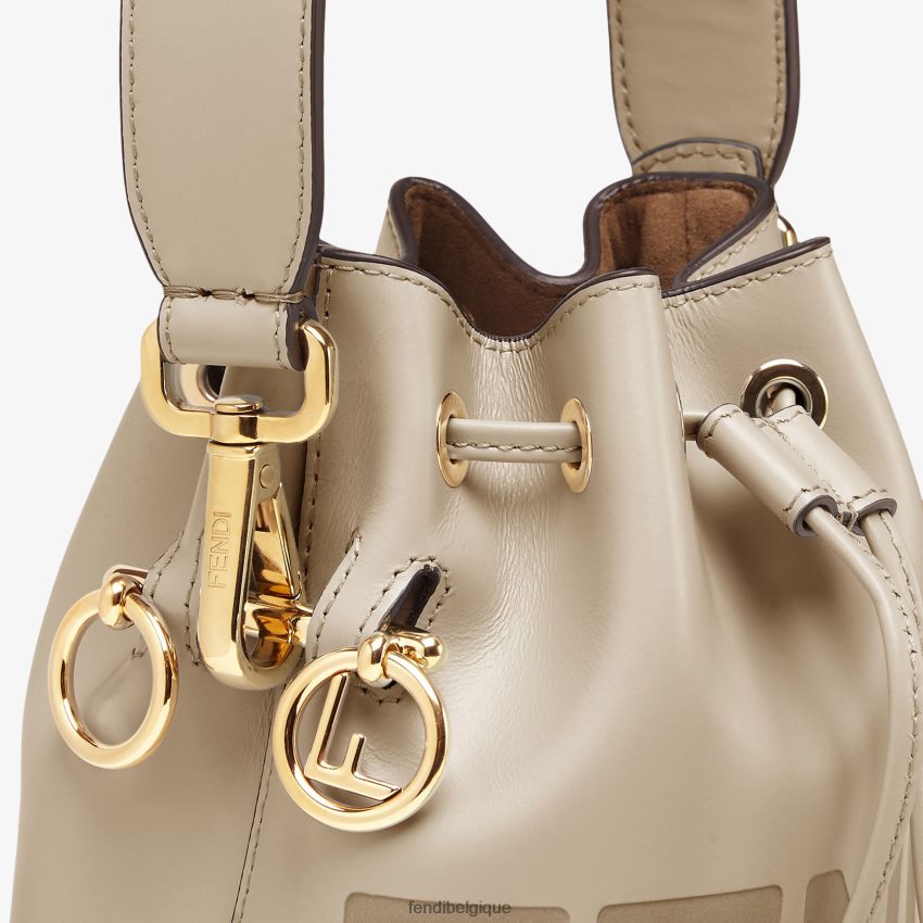 accessoires Fendi mini-sac en cuir tourterelle beige femmes 8X8J2J827 Fendi Belgique