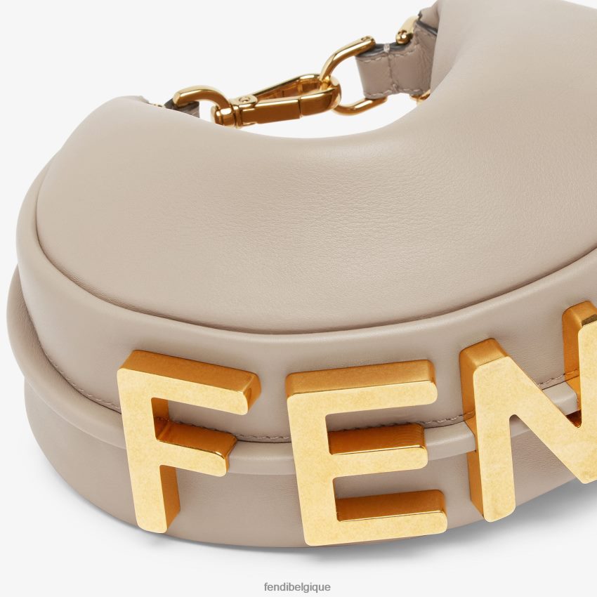 accessoires Fendi mini-sac en cuir tourterelle gris femmes 8X8J2J540 Fendi Lunette De Soleil